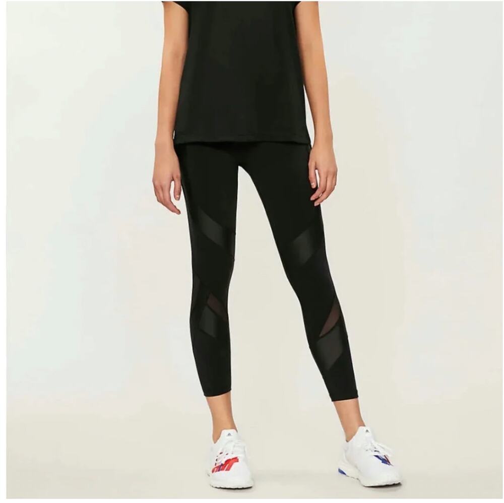 Sweaty Betty London Black Power Mesh Athletic Leggings size M